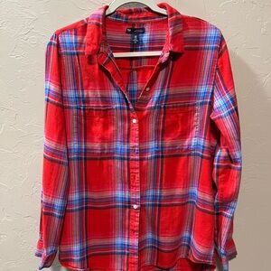 GAP Boyfriend Fit Plaid Shirt
